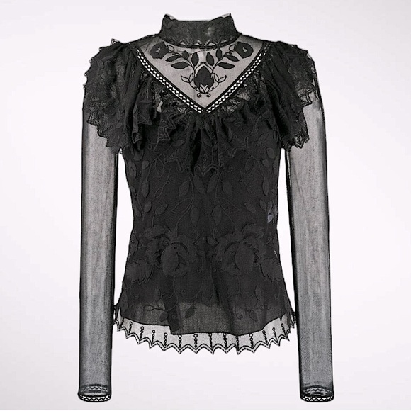 See By Chloè Long-Sleeve Victorian Lace Blouse, EUR42 - Picture 1 of 16